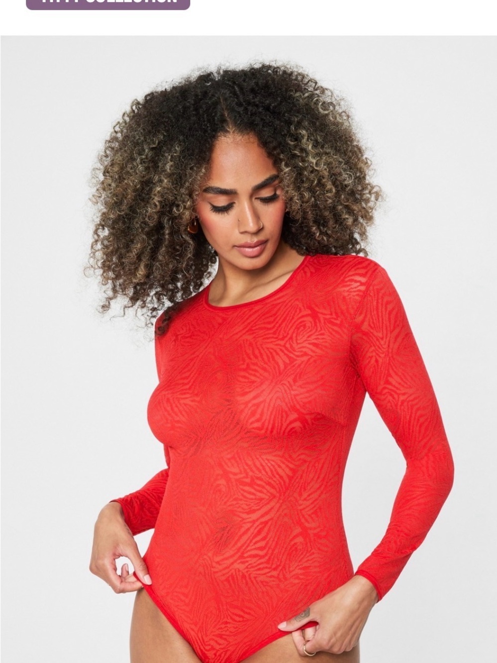 Fabletics Long Sleeve Sheer Bodysuit